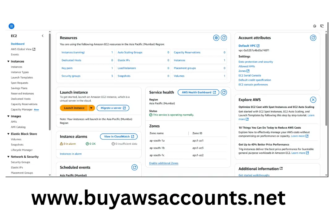 AWS 8 vCPU Account for Sale
