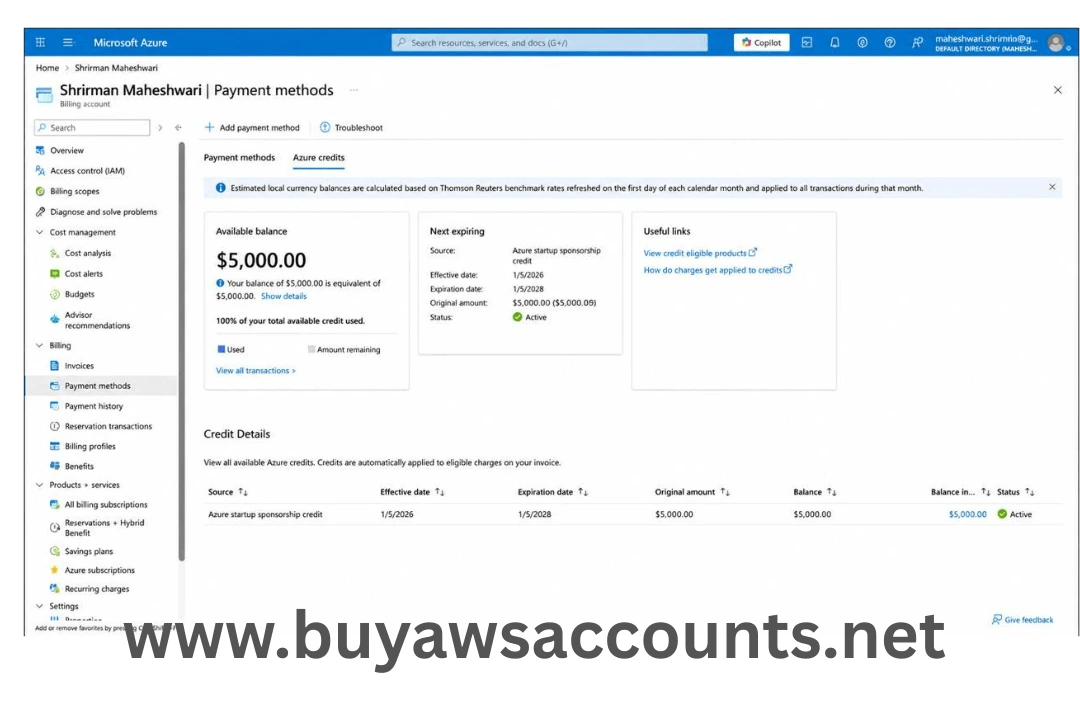 Buy Azure Accounts