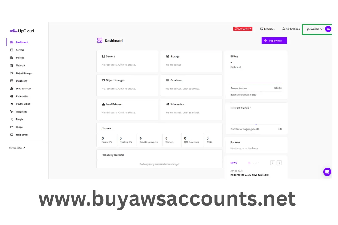Buy UpCloud Account