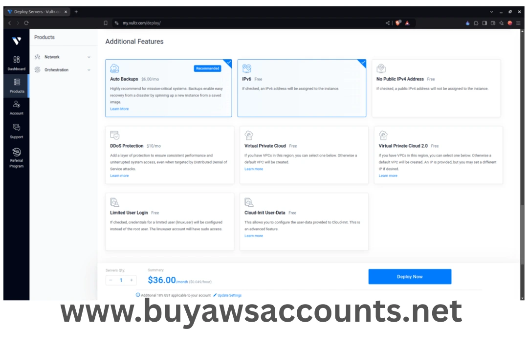Buy Vultr Account