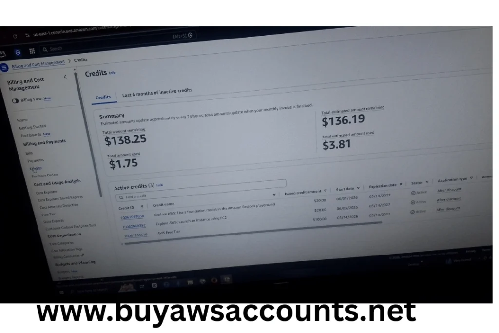 Buy AWS Accounts with Credits