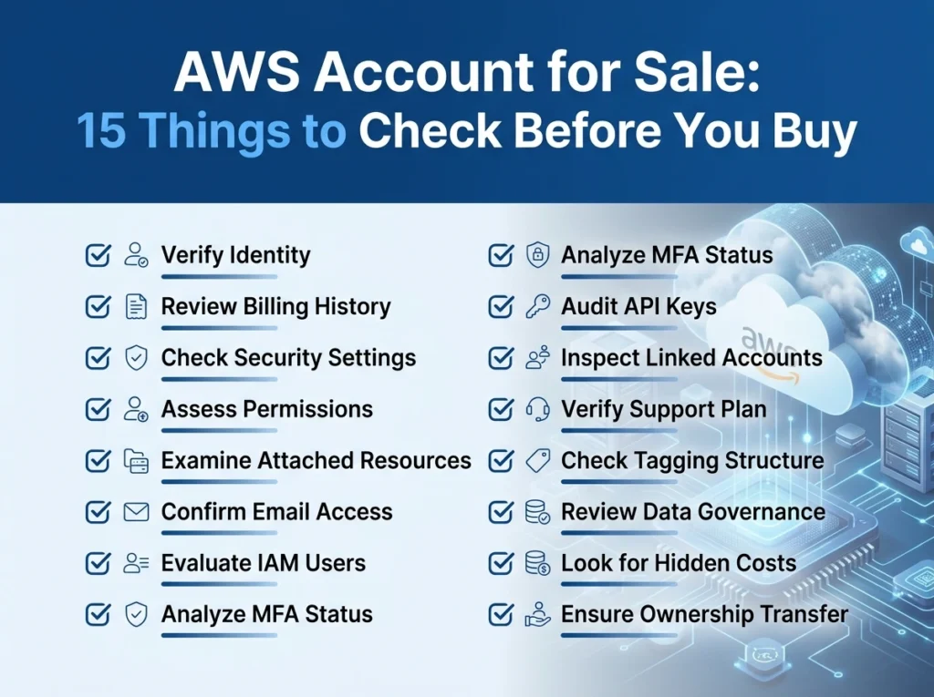 AWS Account for Sale: 15 Things to Check Before You Buy